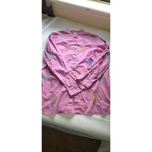 Pink J.Jill Size Small Embroidered Tunic Top